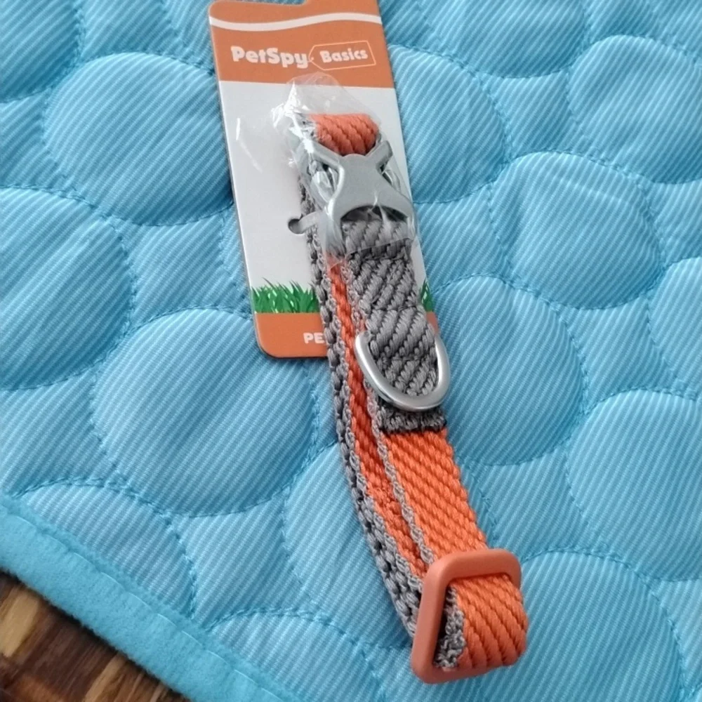 Orange and Gray Dog Collar